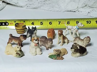 Dog Figurine Miniature Dalmatian Shitzu Terrier Cocker Spaniel Pug Vintage Lot  • $20