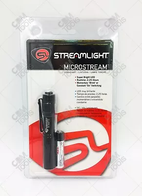 Streamlight 66318 MicroStream LED Pen Light Flashlight W/ Clip BLACK • $22.73