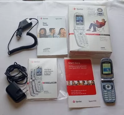 Sanyo SCP-2400 Sprint Flip Cellphone Numeric Keypad Cellular Phone Vintage W Box • $49.99