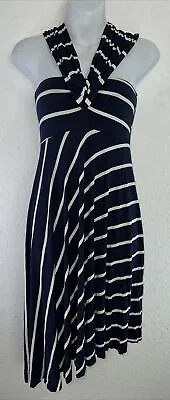 Elan 8 In 1 Convertible Dress Skirt Navy White Striped Size Small Womens • $4.99