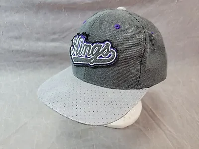 Sacramento Kings Mitchell & Ness NBA Snapback Hat Gray Script Kings Logo • $15.96