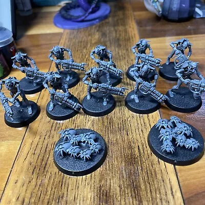 Ten Necron Warriors W 2 Scarab Bases • £14