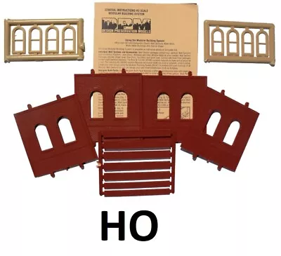 HO Scale -4  Dock Level Walls Arched Windows-: Modular System   DPM-30103 • $10.44