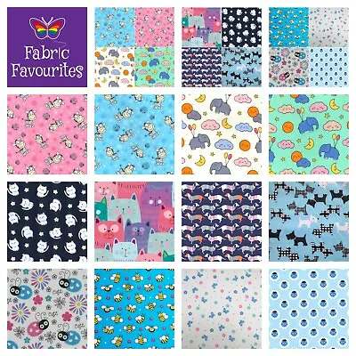 Polycotton Fabric: Zebras Elephants Cats Dogs Bees Butterflies & Ladybirds • £2.99