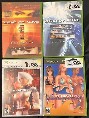 Dead Or Alive Xtreme Beach Volleyball + Dead Or Alive 1 2 3 Lot Xbox Og Xbox Ori • $50