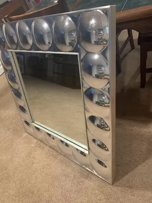 $450 • Buy Mid Century Modern Turner Large Bubble Mirror Space Age 36” Square 