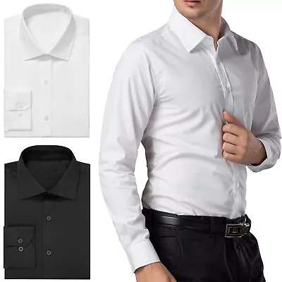 Mens Dress Shirt Slim Fit Long Sleeve Button Down Causal Business Formal Party • $18.99