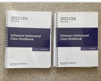 Schweser On Demand Class Workbooks (2 Vol) - CFA Level III - 2022 Syllabus • £28