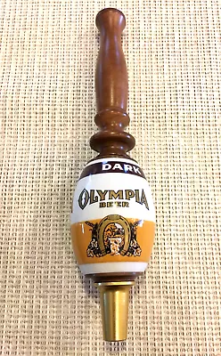 Rare Vintage Olympia Dark Ceramic Draft Beer Tap Handle - Excellent Condition • $89