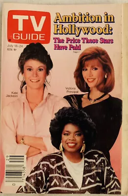 TV GUIDE Magazine Oprah Winfrey Kate Jackson Victoria Principal July 18-24 1987 • $6