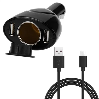 $12.65 • Buy 2-PORT USB CHARGER 6FT LONG CABLE POWER CORD DC SOCKET WIRE For PHONES & TABLETS