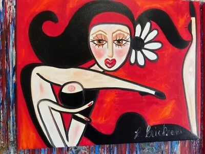 Original Oil Paintings On Stretched Canvas Modern Expressionist Figure  Ericksen • $65