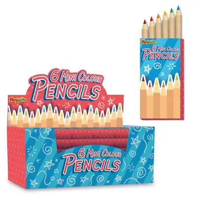 576 X Half Size 6 Colour Pencils 9cm Toys Party Bag Toy Filler Job Lot Wholesale • £204.49