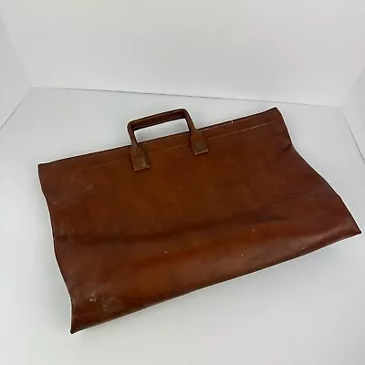 Vintage Hazel Document Briefcase Portfolio Faux Leather Brown Bag Made In USA • $24.99