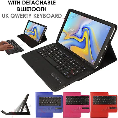 Bluetooth Keyboard Leather Case +Stand For Samsung Galaxy Tab A 10.5  T590 T595 • £14.95