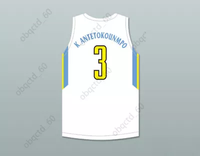 CUSTOM Kostas Antetokounmpo 3 Playground Elite AAU Basketball Jersey 2 Stitched • $19.99