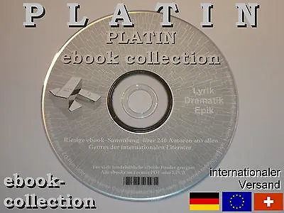 PLATIN - EBOOKS Neu DVD Ebooksammlung KINDLE Klassiker Literatur RIESEN SAMMLUNG • £7.18