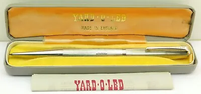 Vintage Solid Silver Yard O Led Propelling Pencil Birmingham 1967 Boxed. • £149