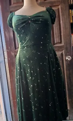 3XL Collectif Green Velvet Star Dolores Dress • $30