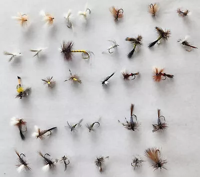 Lot Of 32 Assorted Quality Tied Dry Flies For Fly Fishing NEW • $24