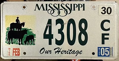 2005 Mississippi Our Heritage License Plate • $15.99