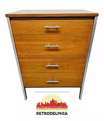 Mid-Century Modern Walnut 4-Drawer Chest • $595