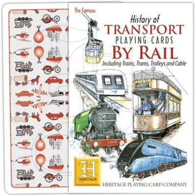 Heritage History Of Transport By Rail Playing Cards RAILWAYS Trains Novelty Card • £4.89