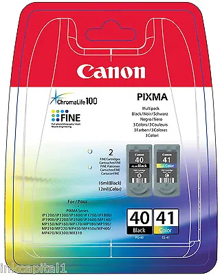 Canon PG-40 & CL-41 Original OEM Inkjet Cartridges For MP160MP170 MX310 MP470  • £34.33