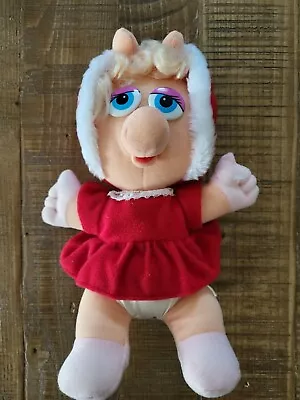 1987 Jim Henson Stuffed Animal Muppet Baby Miss Piggy Red Coat  • $9.99