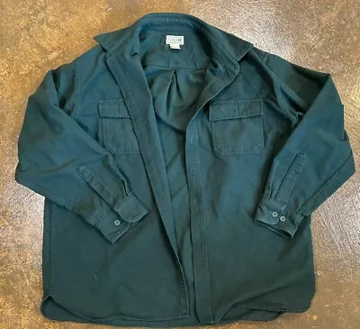 Vtg LL Bean Chamois Cloth Shirt Mens XL Green Thick Flannel • $32