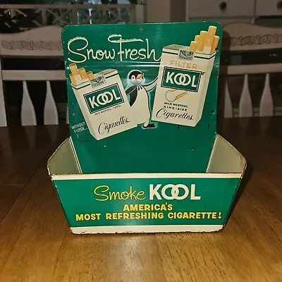 Vintage Kool Cigarette Metal Tin Display Wall Hanger ~ SNOW FRESH • $20