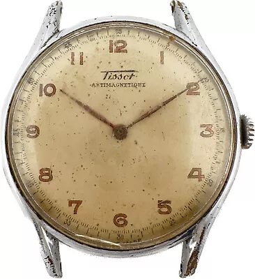 Vintage 36mm Tissot Antimagnetique 6442-5 16Jewel Men Mechanical Wristwatch 27-2 • $140