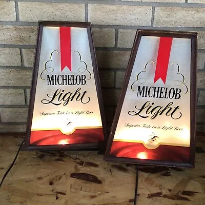 Michelob Light Hanging Lighted Wall Sign Sconce 15 X 11 On/Off Switch Working • $66.32