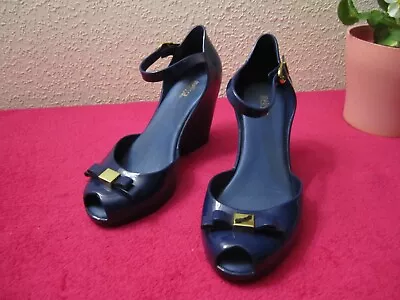 Melissa Blue Strap High Heel Shoes – Size 3.5 • £0.99