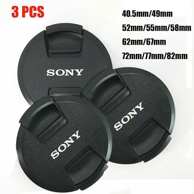 $12.87 • Buy 3PCS Camera Lens Cap Cover For Sony 49mm/52mm/55mm/58mm/62mm/67mm/72mm/77mm/82mm