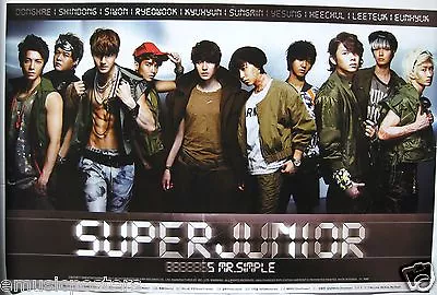 SUPER JUNIOR  MR. SIMPLE  KOREAN PROMO POSTER - Korea K-Pop Music Boy Band • $19.13