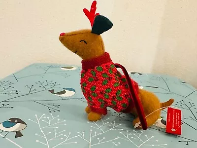 M&S Sausage Dog / Dachshund Felt Christmas Decoration New  • £6