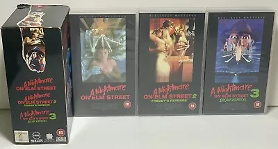 VHS Box Set~A Nightmare On Elm Street Trilogy~Good Used Condition~Collectible • £19.99