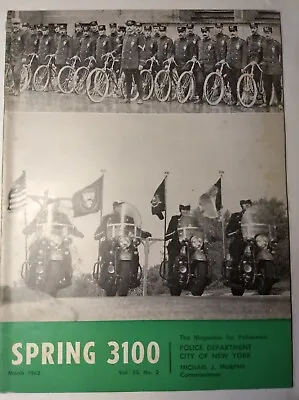 1890 Bicycle & Motorcycle SPRING 3100 NYPD MAGAZINE NY Police VTG Mar. 1962  • $18.99