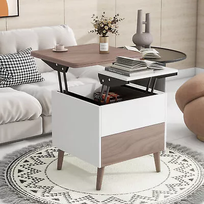 Modern Extendable Coffee Table With Storage & Lift Top In Walnut • $272.30