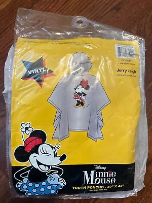 Disneyland Disney Minnie Mouse Vinyl Poncho Youth One Size 30 X42  Jerry Leigh • $19.88