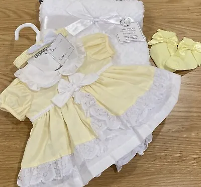 Baby Girls Easter Bundle Gift Dress Pants 0-3 Months Blanket Socks Gift Bag BNWT • £15.99