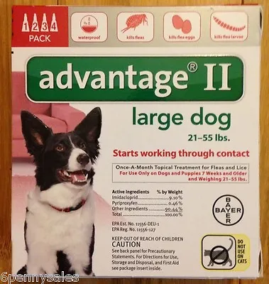 K9 Advantage 55 Flea Medicine For Medium Size Dogs 4 Month Supply Pack K-9 21 II • $39.99