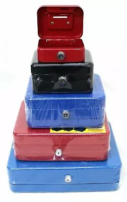 £10.99 • Buy New  Cash Box For Petty Cash Metal Security Money Safe Box Key Lock Lockable Box