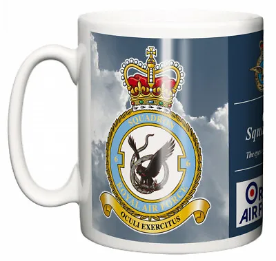 RAF 6 Squadron Ceramic Mug Crest Motto Lossiemouth Base Royal Air Force Gift • £10.99