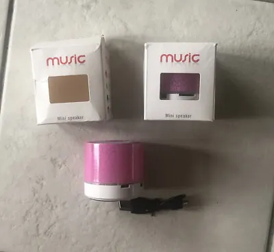2 X Mini Speakers - Pink Wireless • £3.99