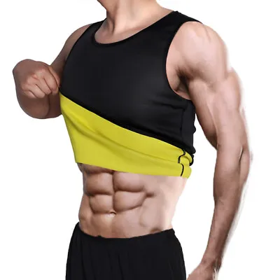 $9.79 • Buy Mens Waist Trainer Vest Sauna Sweat Body Shaper Tank Top Slimming Trimmer Shirts