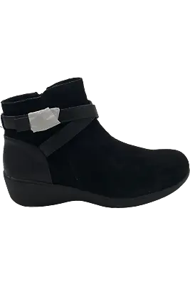 Skechers Frenchie Wedge Boots With Buckle Detail-Sleekish Black • $44.99