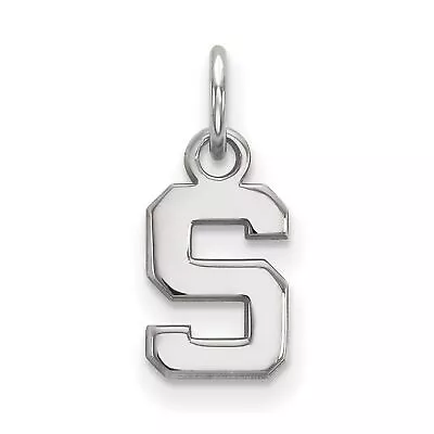 Michigan State University Spartans School Letter Logo Pendant In Sterling Silver • $42.99