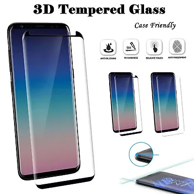 3D Full Curved Tempered Glass Screen Protector For Samsung S22 Ultra S21 S20 S8 • £2.99